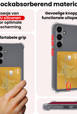 NoXx NoXx Samsung Galaxy S25 Hoesje Pashouder Met 2x Screenprotector