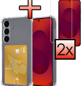 NoXx NoXx Samsung Galaxy S25 Plus Hoesje Pashouder Met 2x Screenprotector