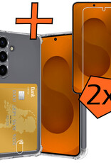 Nomfy Nomfy Samsung Galaxy S25 Hoesje Pashouder Met 2x Screenprotector