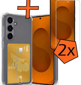 Nomfy Nomfy Samsung Galaxy S25 Plus Hoesje Pashouder Met 2x Screenprotector