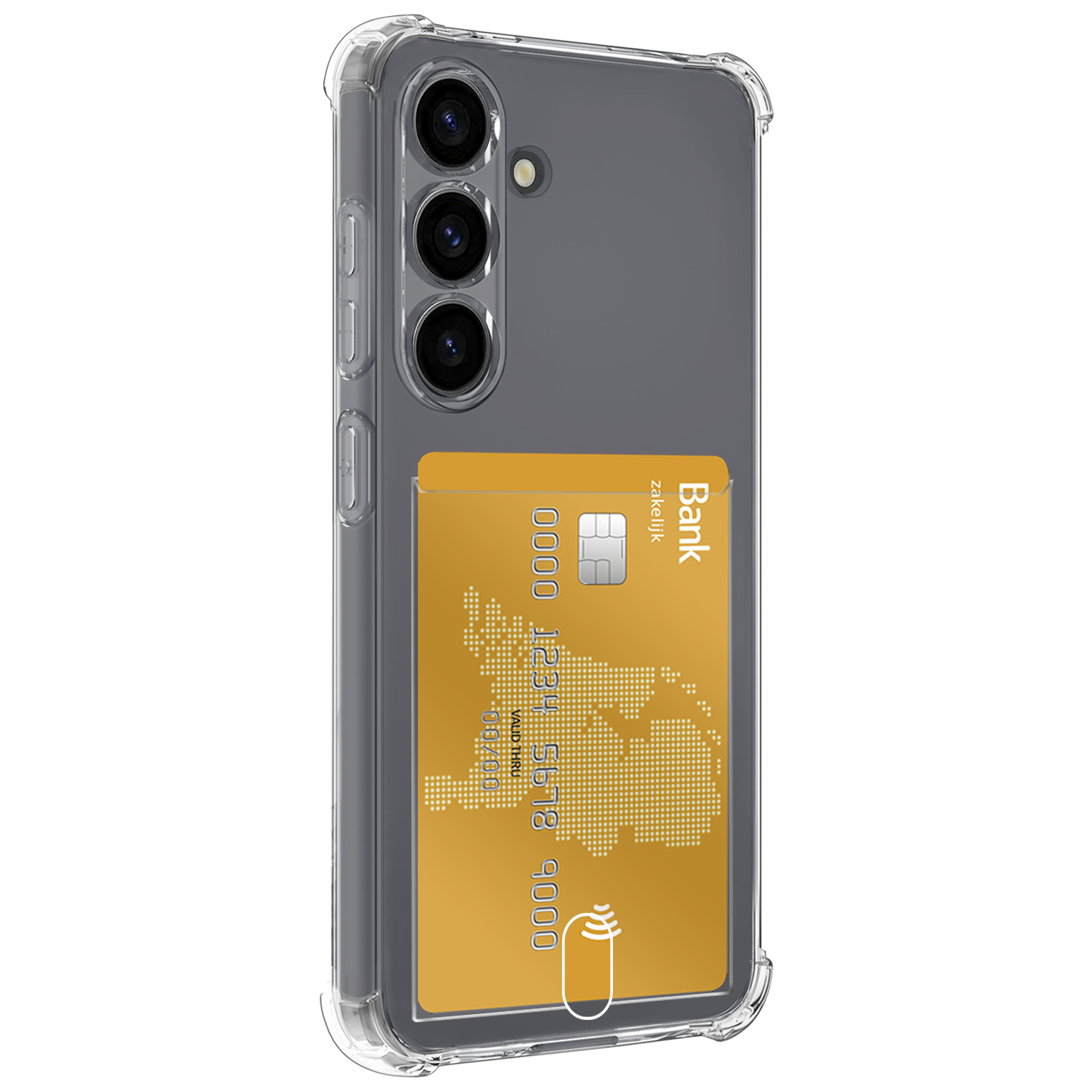 Nomfy Nomfy Samsung Galaxy S25 Plus Hoesje Pashouder Met 2x Screenprotector