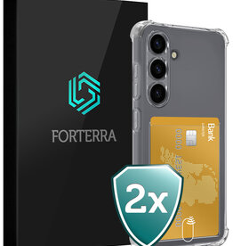 Forterra Forterra Samsung Galaxy S25 Hoesje Pashouder - 2 PACK