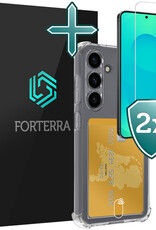 Forterra Forterra Samsung Galaxy S25 Hoesje Pashouder Met 2x Screenprotector