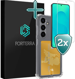 Forterra Forterra Samsung Galaxy S25 Plus Hoesje Pashouder Met 2x Screenprotector