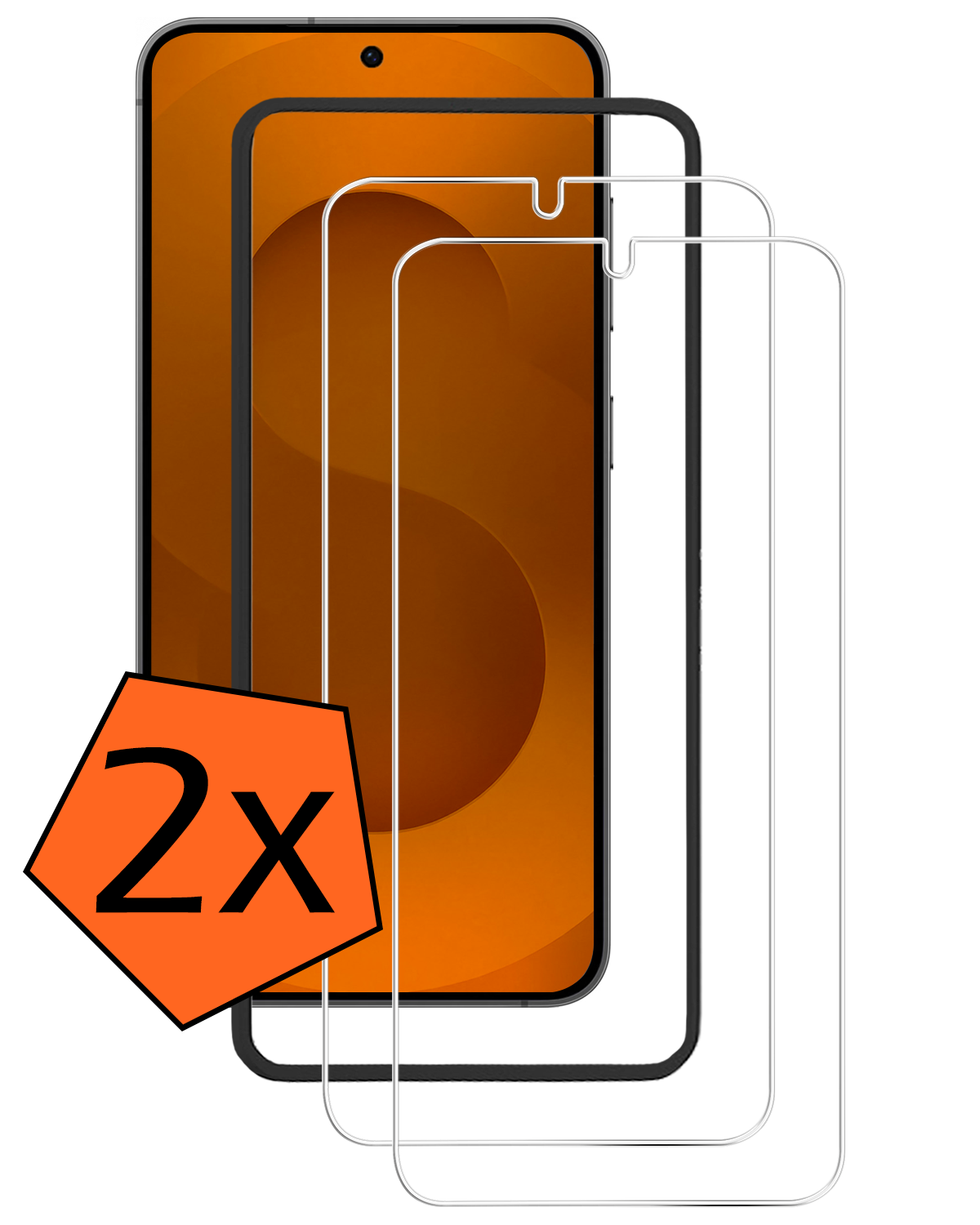 Nomfy Nomfy Samsung Galaxy S25 Screenprotector Met Installatieframe - 2 PACK