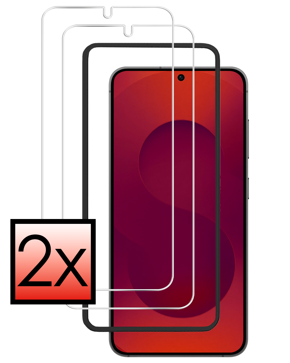 NoXx NoXx Samsung Galaxy S25 Plus Screenprotector Met Installatieframe - 2 PACK