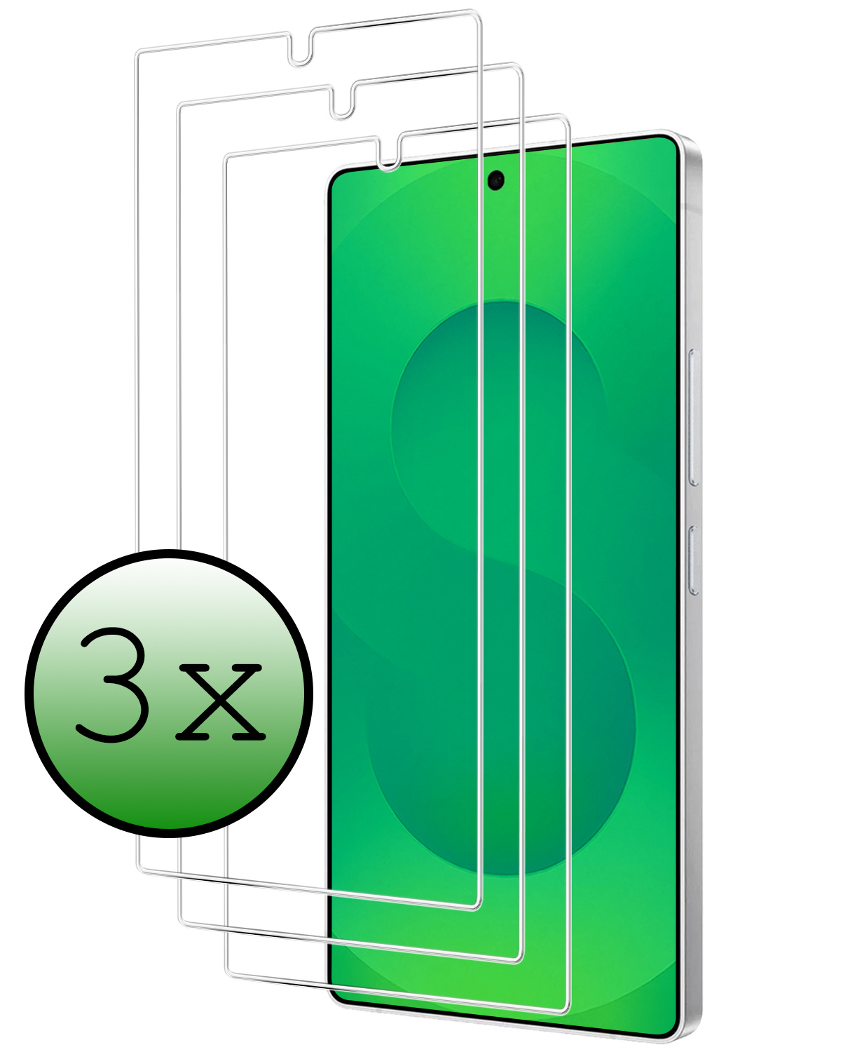 BASEY. BASEY. Samsung Galaxy S25 Ultra Screenprotector Glas - 3 PACK