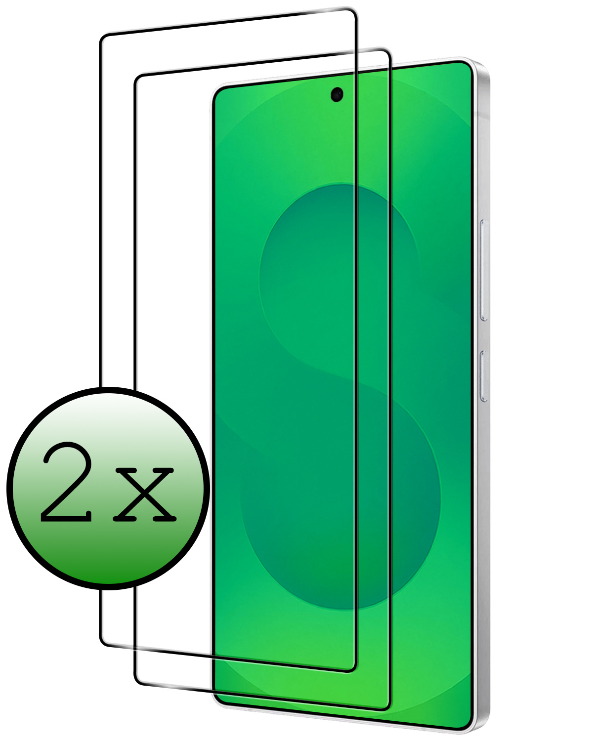 BASEY. BASEY. Samsung Galaxy S25 Ultra Screenprotector Glas Full Cover - 2 PACK