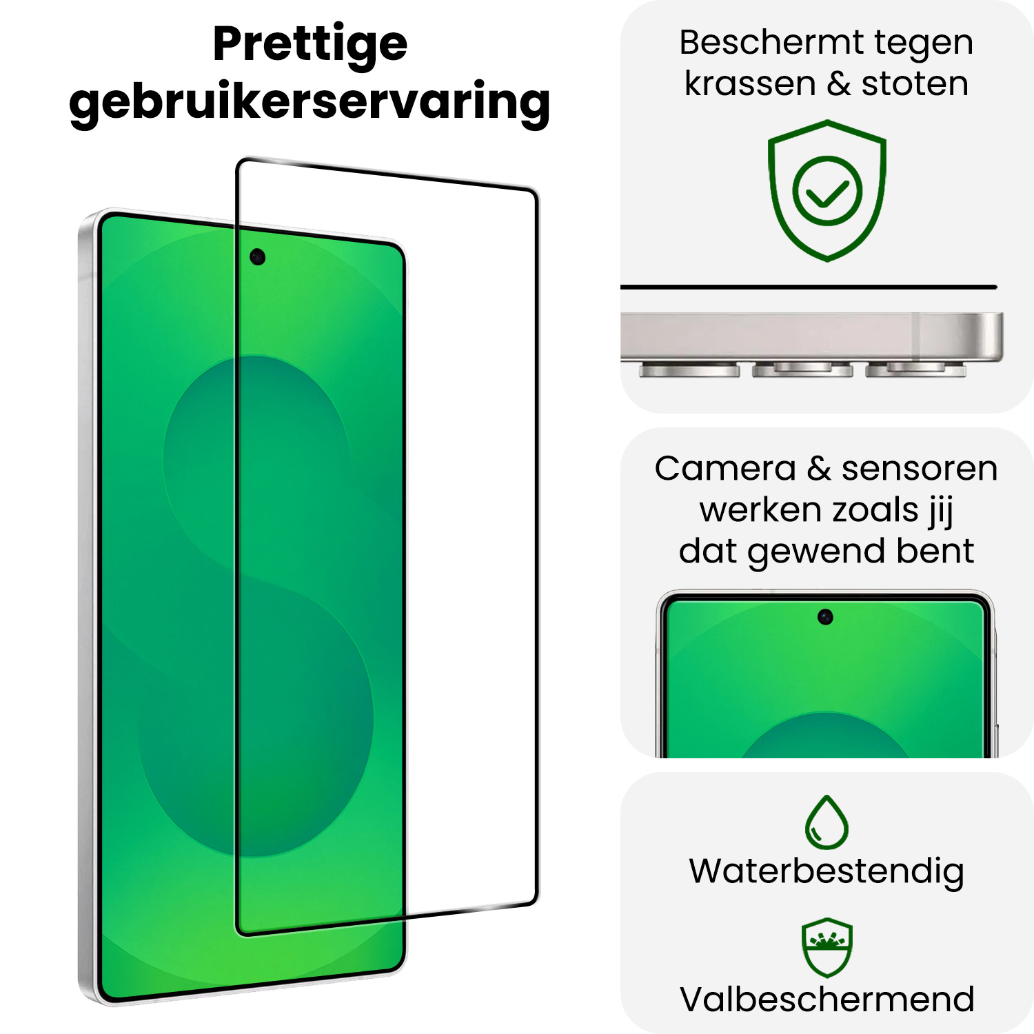 BASEY. BASEY. Samsung Galaxy S25 Ultra Screenprotector Glas Full Cover - 2 PACK