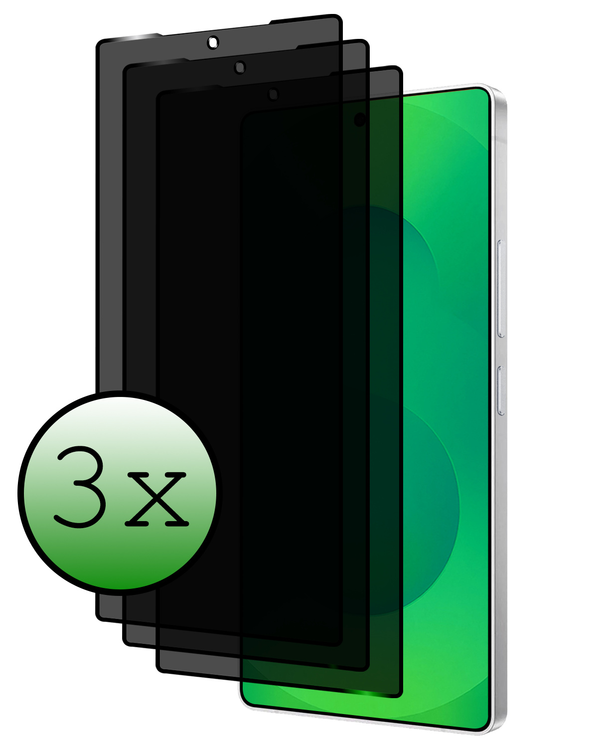 BASEY. BASEY. Samsung Galaxy S25 Ultra Screenprotector Glas Privacy - 3 PACK