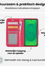 BASEY. BASEY. Samsung Galaxy S25 Ultra Hoesje Bookcase - Donkerroze