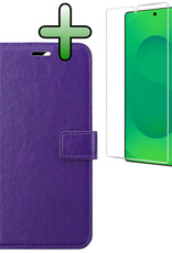 BASEY. BASEY. Samsung Galaxy S25 Ultra Hoesje Bookcase Met Screenprotector - Paars