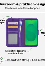 BASEY. BASEY. Samsung Galaxy S25 Ultra Hoesje Bookcase Met Screenprotector - Paars