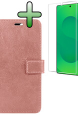 BASEY. BASEY. Samsung Galaxy S25 Ultra Hoesje Bookcase Met Screenprotector - Rose Goud