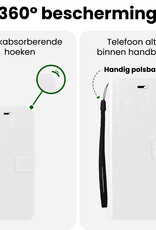BASEY. BASEY. Samsung Galaxy S25 Ultra Hoesje Bookcase Met Screenprotector - Wit