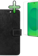 BASEY. BASEY. Samsung Galaxy S25 Ultra Hoesje Bookcase Met Screenprotector - Zwart