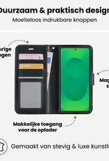 BASEY. BASEY. Samsung Galaxy S25 Ultra Hoesje Bookcase Met 2x Screenprotector - Zwart