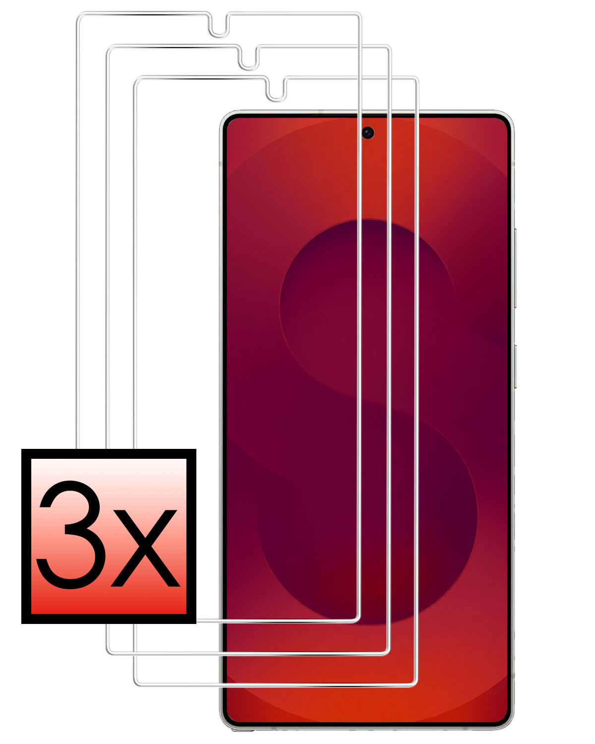 NoXx NoXx Samsung Galaxy S25 Ultra Screenprotector Glas - 3 PACK
