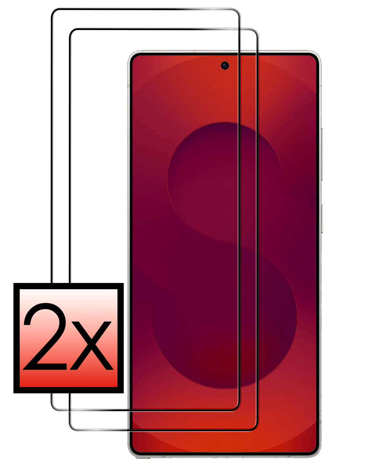 NoXx NoXx Samsung Galaxy S25 Ultra Screenprotector Glas Full Cover - 2 PACK