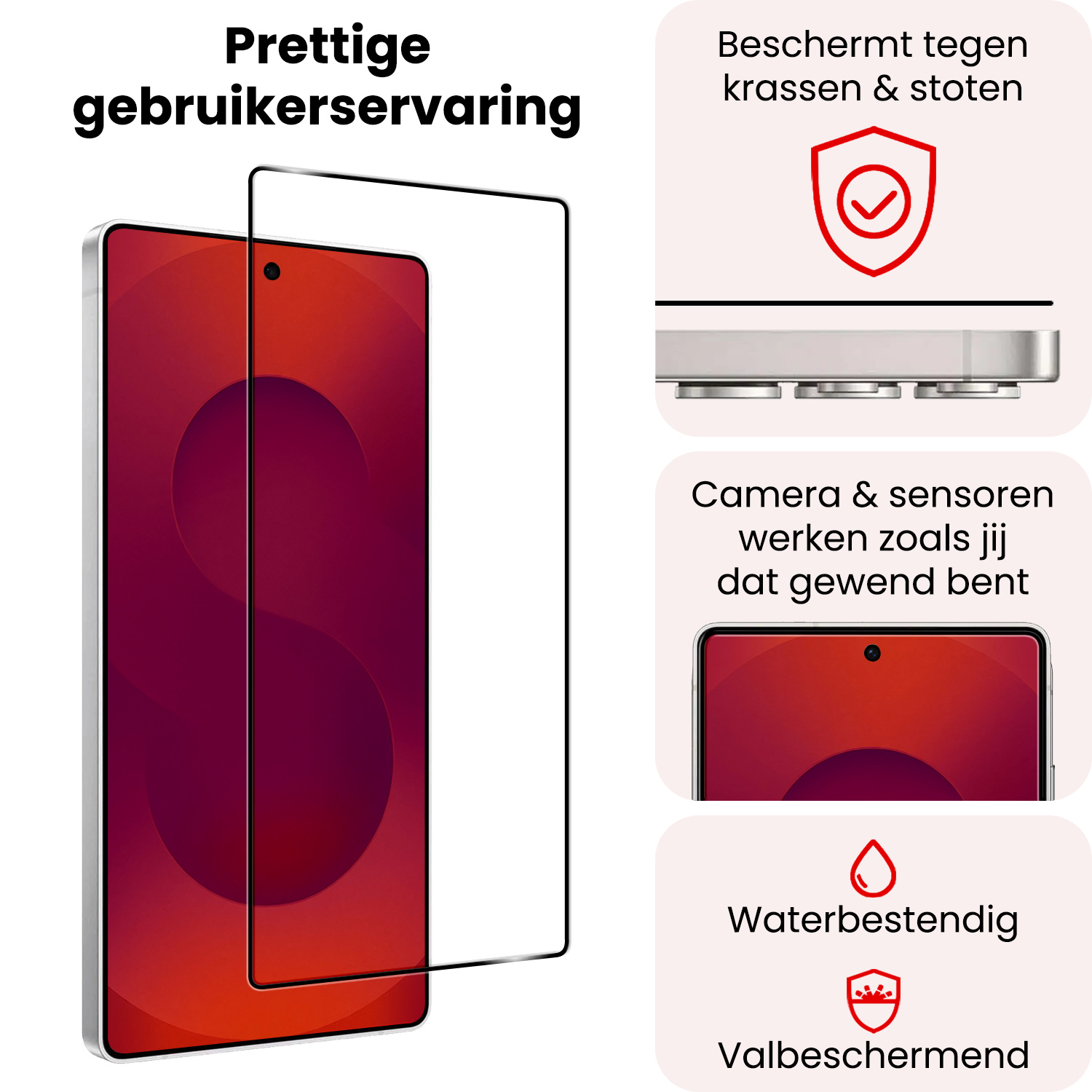 NoXx NoXx Samsung Galaxy S25 Ultra Screenprotector Glas Full Cover - 2 PACK
