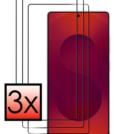 NoXx NoXx Samsung Galaxy S25 Ultra Screenprotector Glas Full Cover - 3 PACK