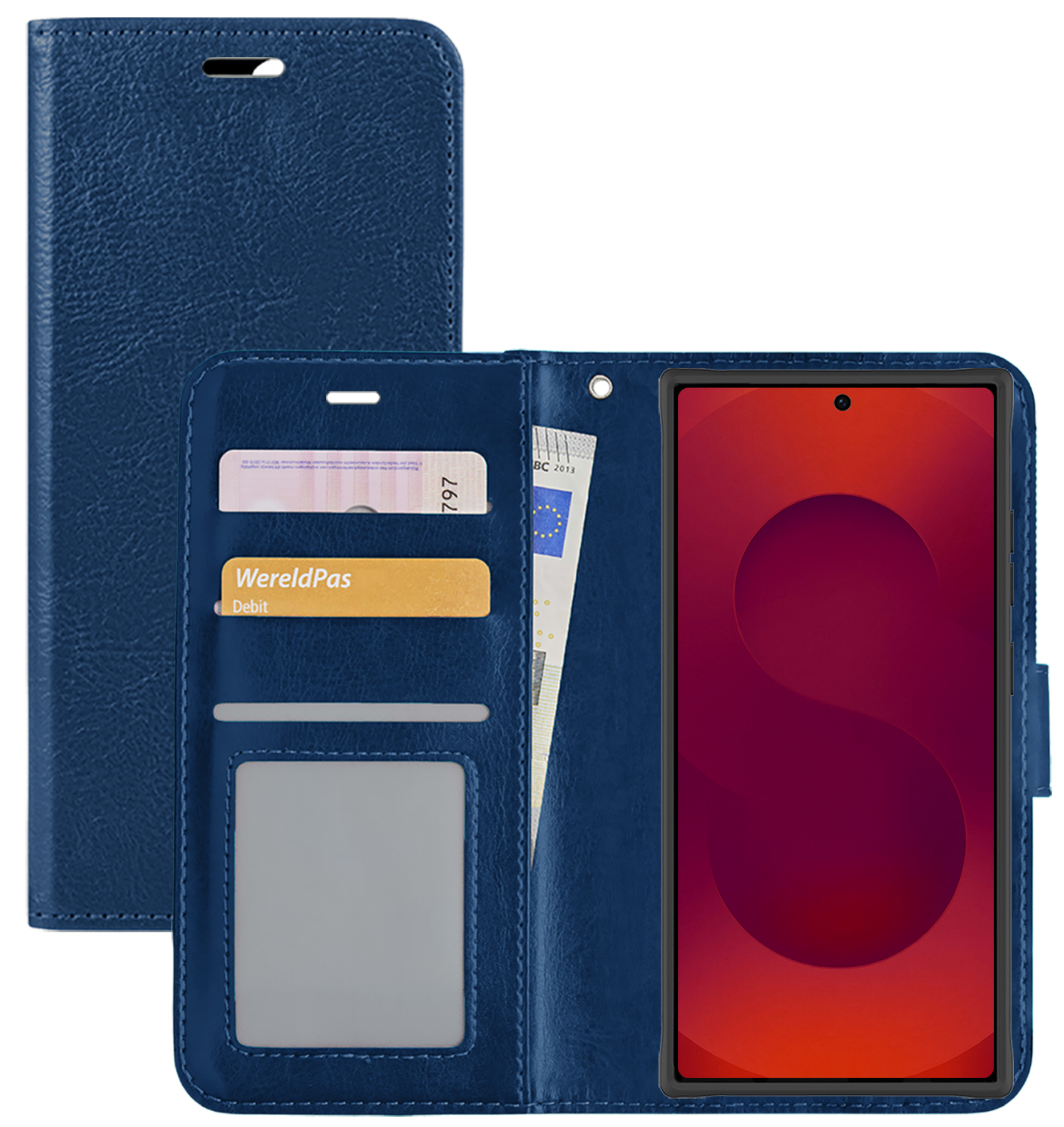 NoXx NoXx Samsung Galaxy S25 Ultra Hoesje Bookcase - Donkerblauw