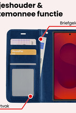 NoXx NoXx Samsung Galaxy S25 Ultra Hoesje Bookcase - Donkerblauw