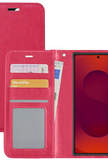 NoXx NoXx Samsung Galaxy S25 Ultra Hoesje Bookcase - Donkerroze