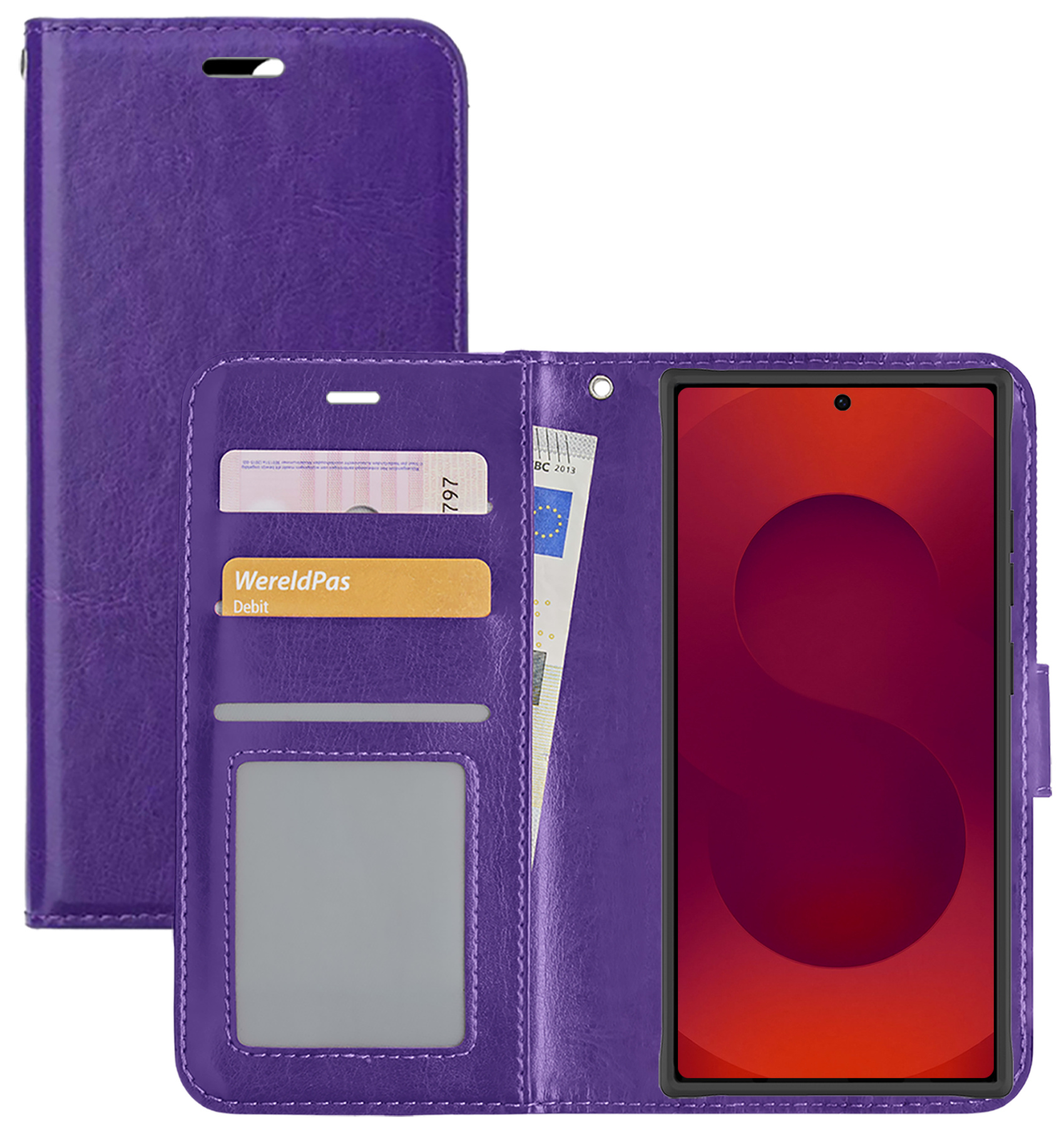 NoXx NoXx Samsung Galaxy S25 Ultra Hoesje Bookcase - Paars