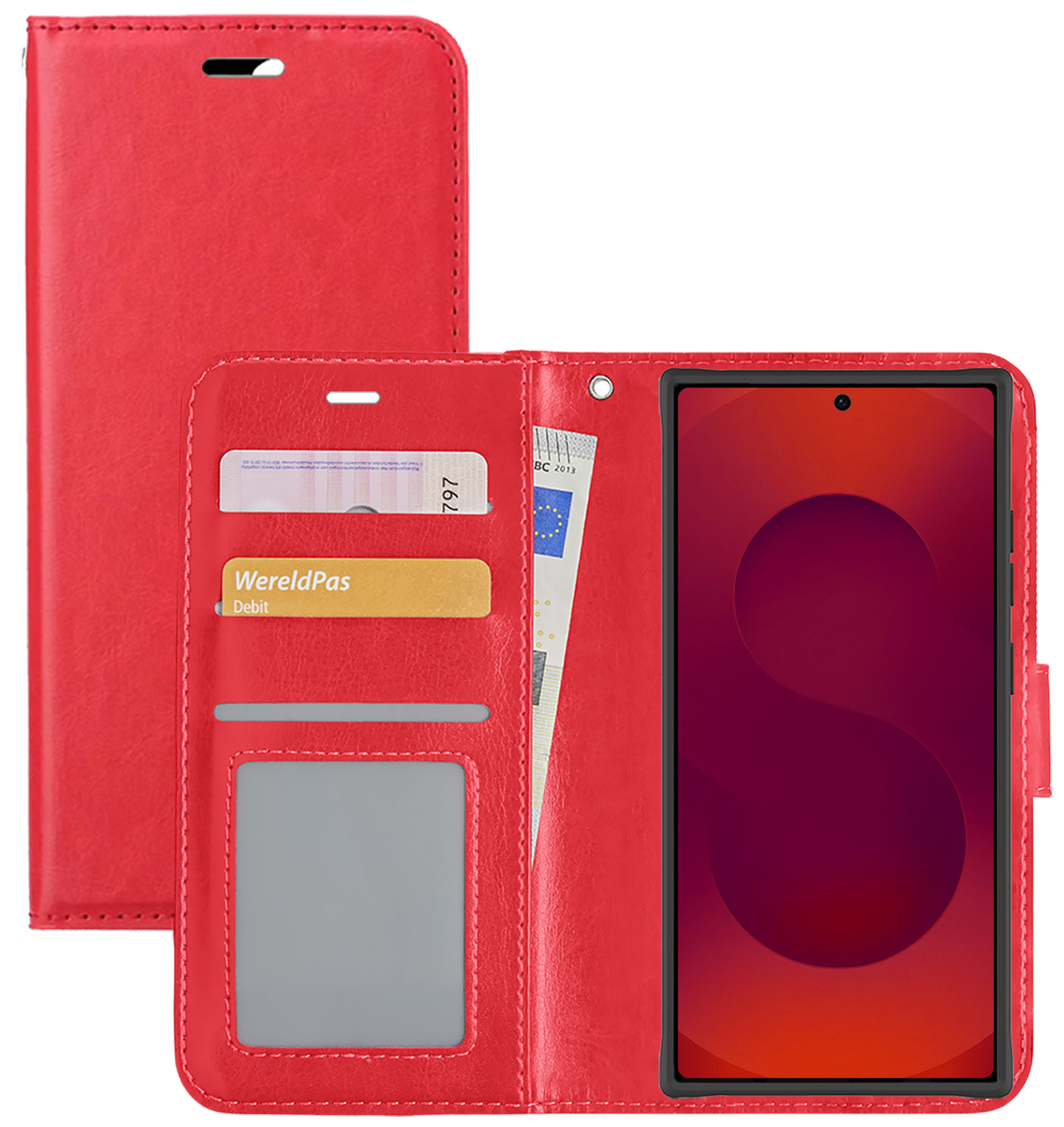 NoXx NoXx Samsung Galaxy S25 Ultra Hoesje Bookcase - Rood