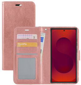 NoXx NoXx Samsung Galaxy S25 Ultra Hoesje Bookcase - Rose Goud