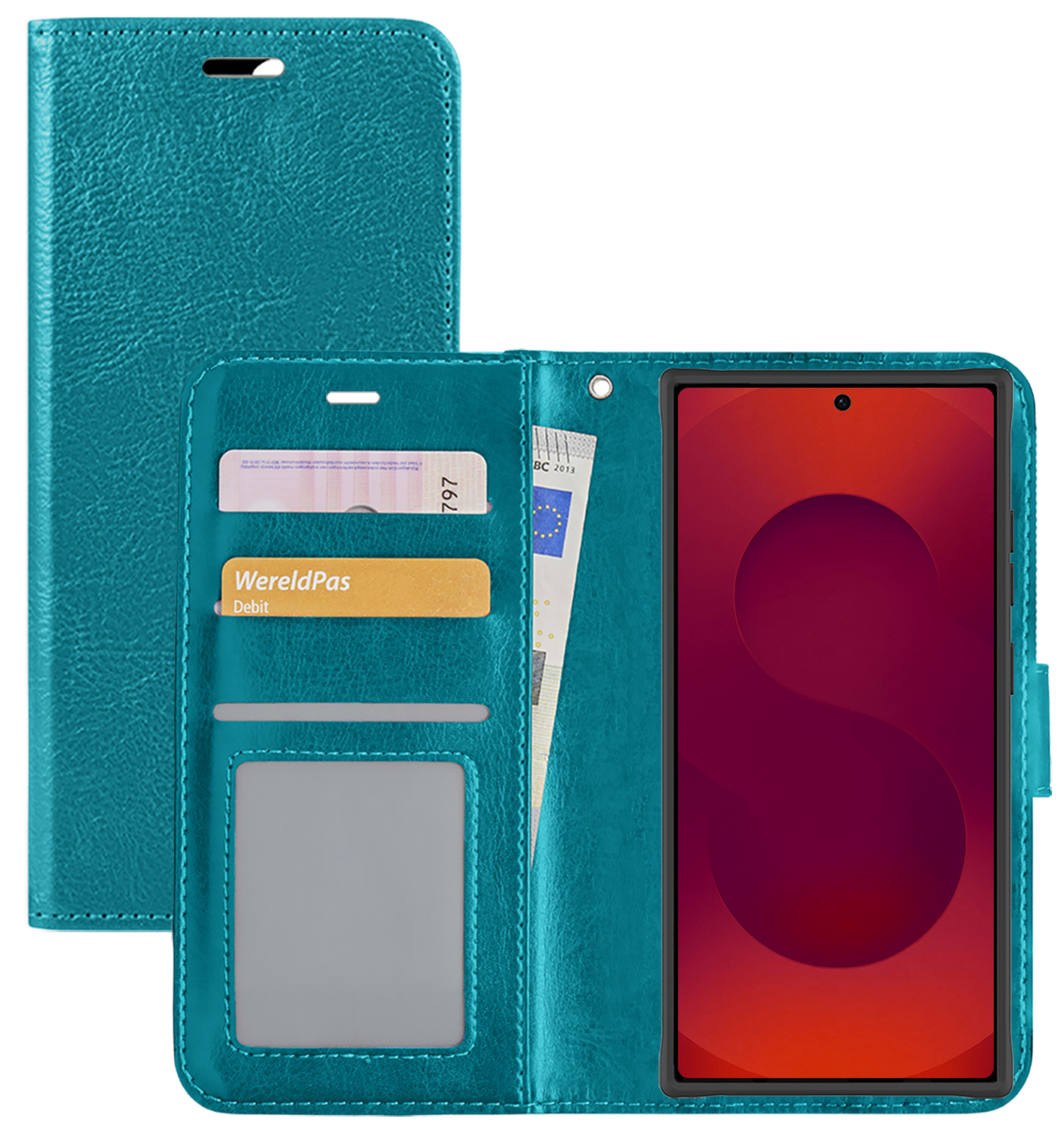 NoXx NoXx Samsung Galaxy S25 Ultra Hoesje Bookcase - Turquoise