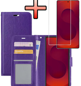 NoXx NoXx Samsung Galaxy S25 Ultra Hoesje Bookcase Met Screenprotector - Paars