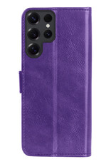 NoXx NoXx Samsung Galaxy S25 Ultra Hoesje Bookcase Met Screenprotector - Paars