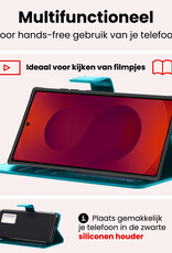 NoXx NoXx Samsung Galaxy S25 Ultra Hoesje Bookcase Met Screenprotector - Turquoise