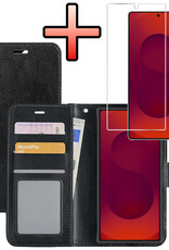 NoXx NoXx Samsung Galaxy S25 Ultra Hoesje Bookcase Met Screenprotector - Zwart