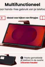 NoXx NoXx Samsung Galaxy S25 Ultra Hoesje Bookcase Met 2x Screenprotector - Bruin