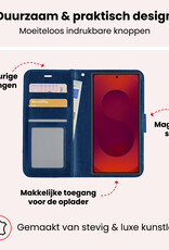 NoXx NoXx Samsung Galaxy S25 Ultra Hoesje Bookcase Met 2x Screenprotector - Donkerblauw