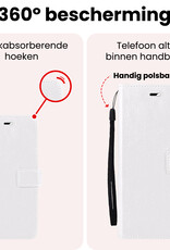 NoXx NoXx Samsung Galaxy S25 Ultra Hoesje Bookcase Met 2x Screenprotector - Wit