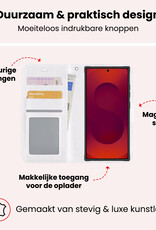 NoXx NoXx Samsung Galaxy S25 Ultra Hoesje Bookcase Met 2x Screenprotector - Wit