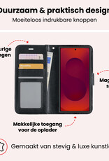 NoXx NoXx Samsung Galaxy S25 Ultra Hoesje Bookcase Met 2x Screenprotector - Zwart