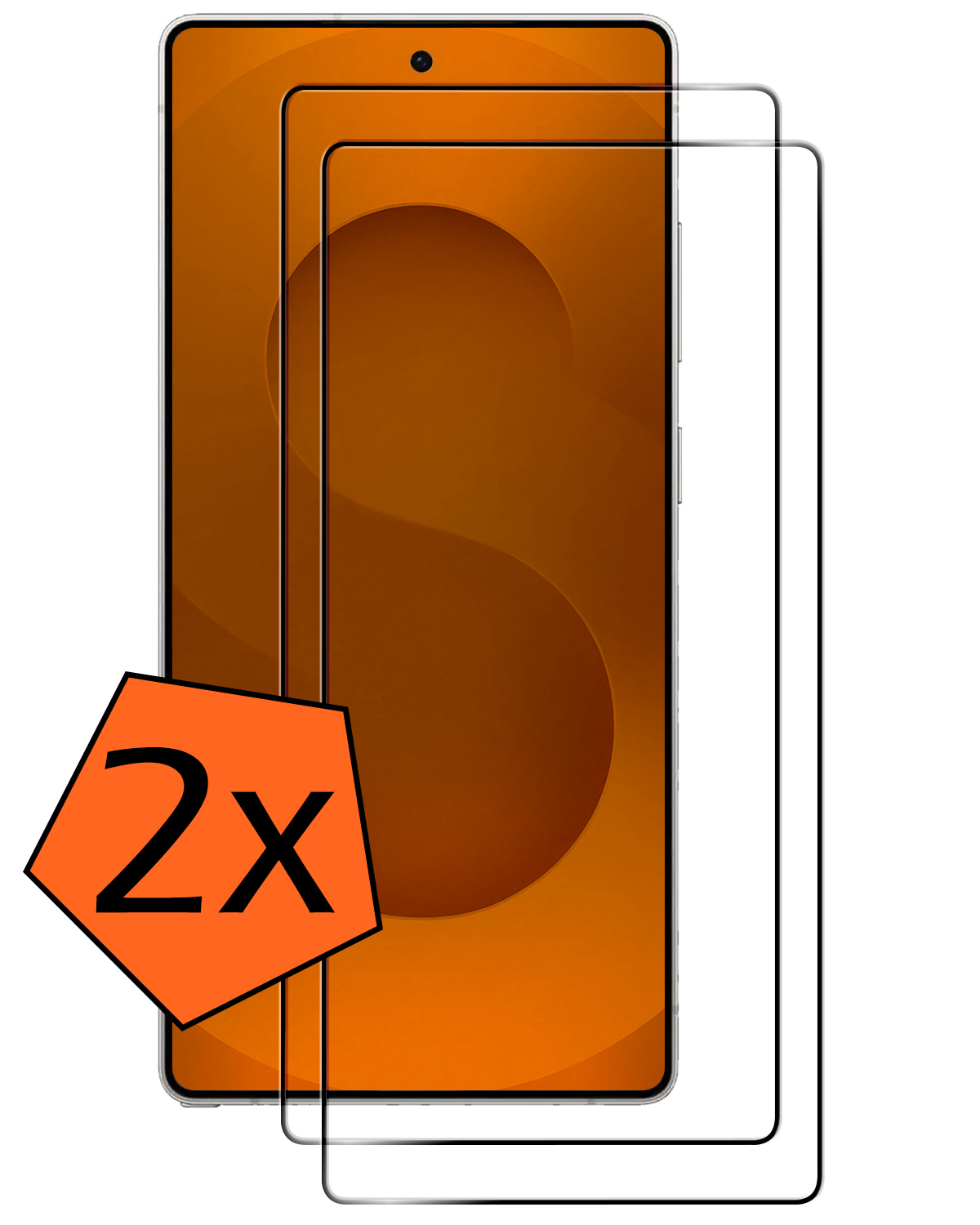 Nomfy Nomfy Samsung Galaxy S25 Ultra Screenprotector Glas Full Cover - 2 PACK