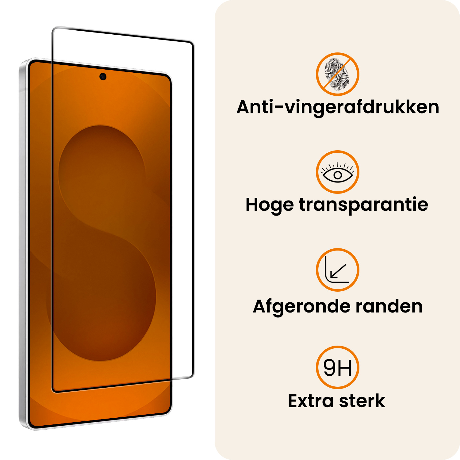 Nomfy Nomfy Samsung Galaxy S25 Ultra Screenprotector Glas Full Cover - 3 PACK