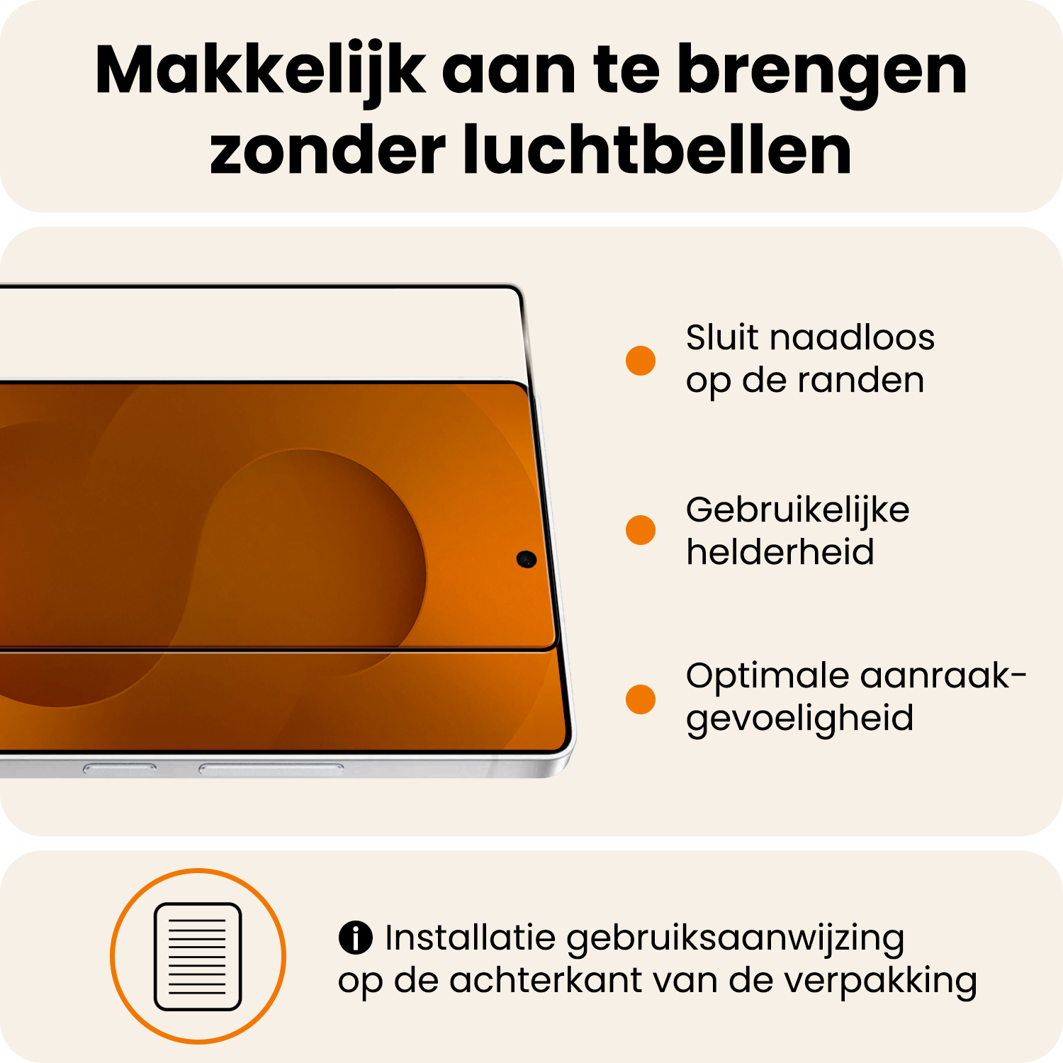 Nomfy Nomfy Samsung Galaxy S25 Ultra Screenprotector Glas Full Cover - 3 PACK