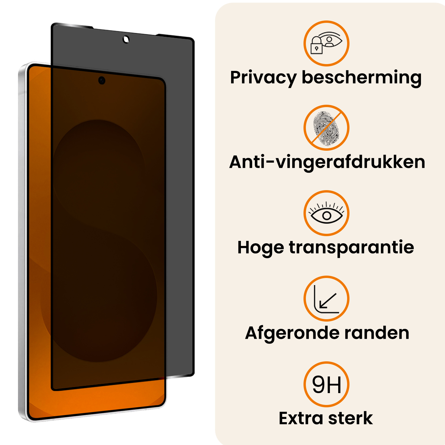 Nomfy Nomfy Samsung Galaxy S25 Ultra Screenprotector Glas Privacy - 3 PACK