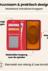 Nomfy Nomfy Samsung Galaxy S25 Ultra Hoesje Bookcase - Rood