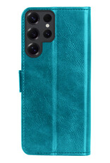 Nomfy Nomfy Samsung Galaxy S25 Ultra Hoesje Bookcase Met Screenprotector - Turquoise