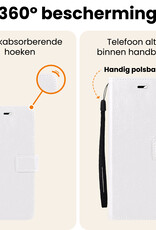 Nomfy Nomfy Samsung Galaxy S25 Ultra Hoesje Bookcase Met Screenprotector - Wit