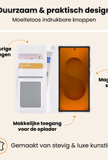Nomfy Nomfy Samsung Galaxy S25 Ultra Hoesje Bookcase Met Screenprotector - Wit