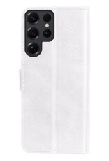 Nomfy Nomfy Samsung Galaxy S25 Ultra Hoesje Bookcase Met Screenprotector - Wit